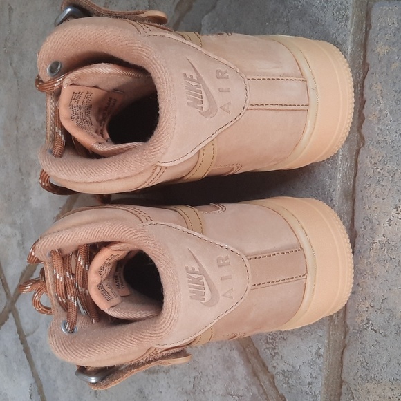 Nike Air Force 1 Mid '07 Flax Wheat Gum - Picture 2 of 5